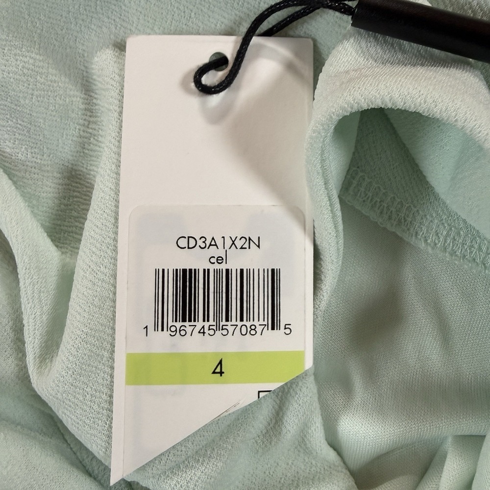 Calvin Klein Dress Women's Size 4 Mint Green Ring Waist Sheath Stretch NWT - Picture 7 of 10